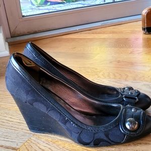 Coach | Black Signature Wedges